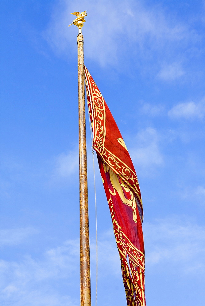 Close-up of a Venetian flag, Venice, Italy