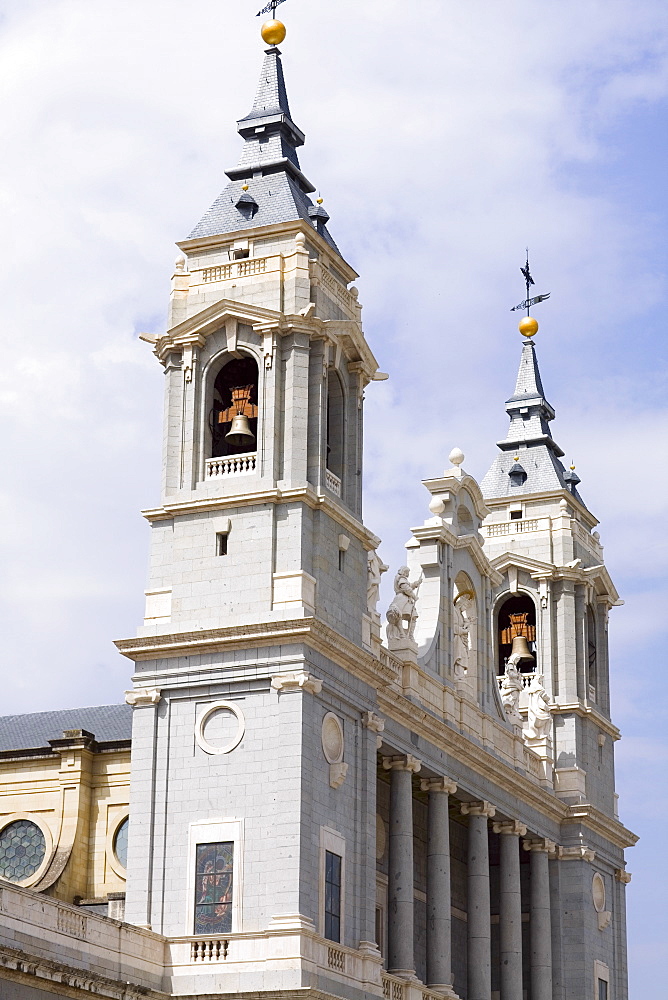 Low angle view of a cathedral, Royal Cathedral, Madrid, Spain