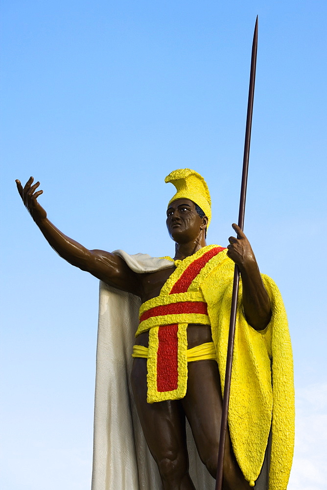 Statue of king Kamehameha, Kapaau, Big Island, Hawaii Islands, USA