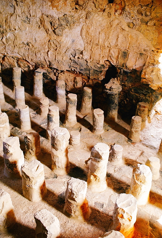 Interiors of a ruined bathroom, Masada, Israel