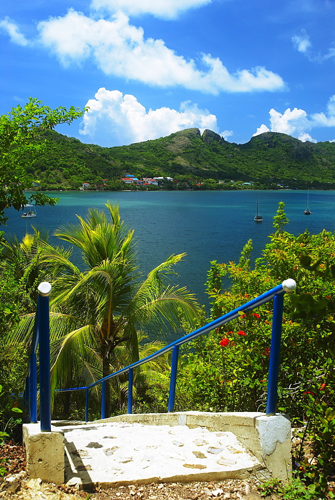 Staircase at the seaside, Morgan Fort, Providencia y Santa Catalina, San Andres y Providencia Department, Colombia