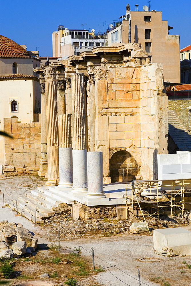 High angle view of the old ruins, Athens, Greece