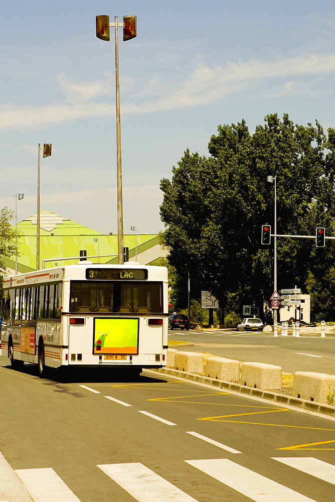 Bus on the road, Bordeaux, Aquitaine, France