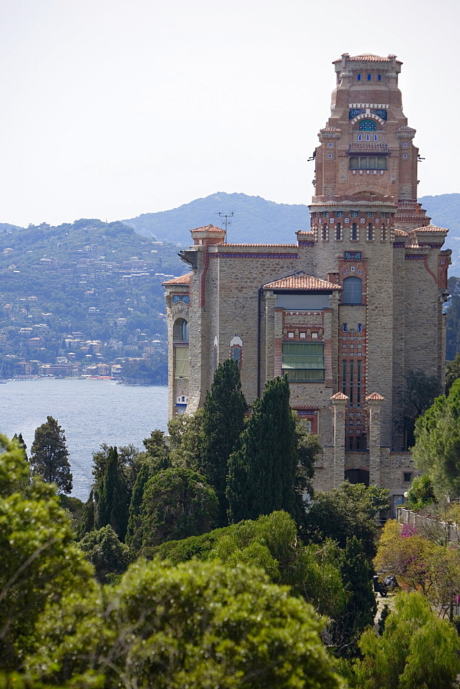 High angle view of a building, Italian Riviera, Liguria, Italy