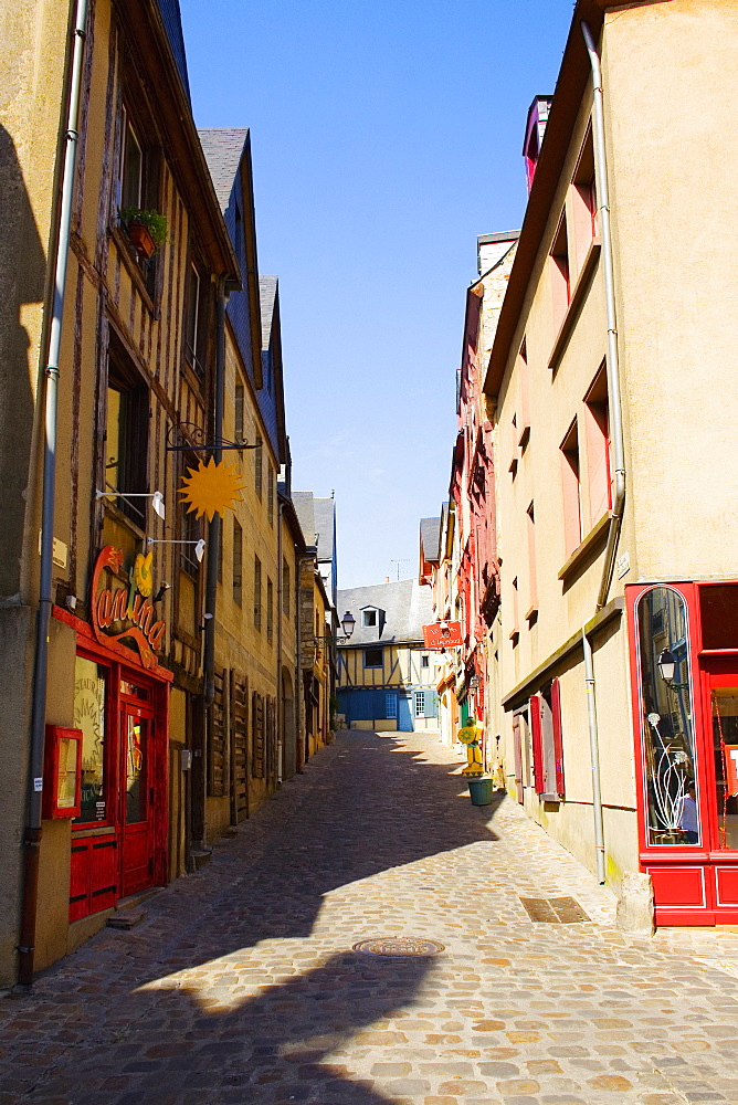 Buildings along an alley, Le Mans, Sarthe, Pays-de-la-Loire, France