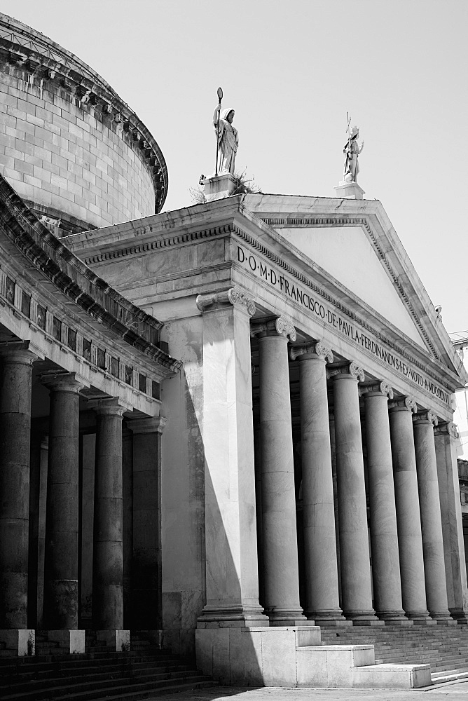 Low angle view of a church, Basilica Di San Francesco Di Paola, Naples, Naples Province, Campania, Italy