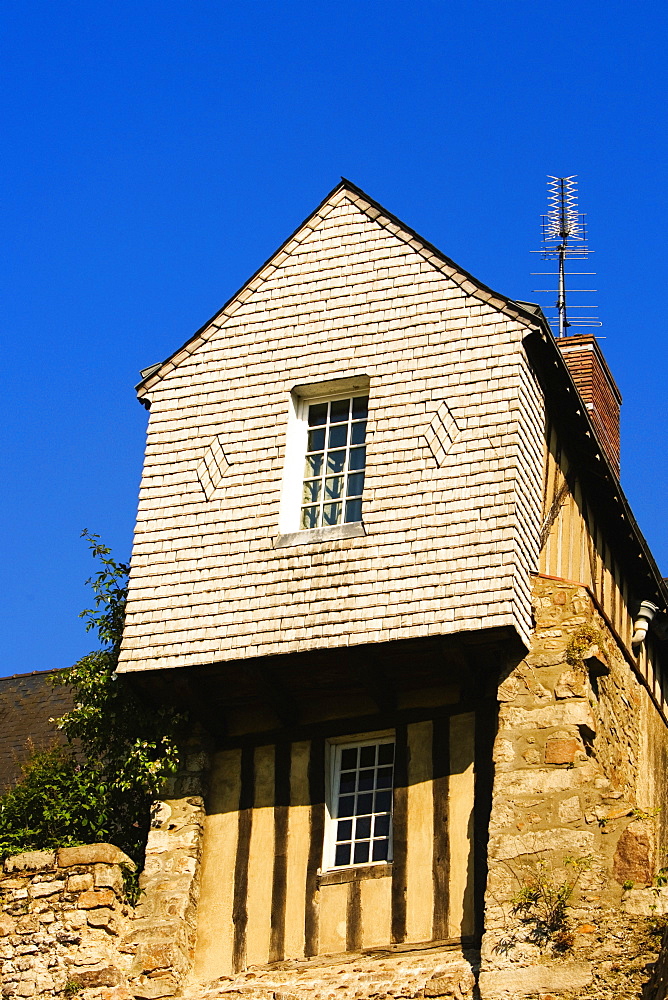 Low angle view of a medieval house, Le Mans, Sarthe, Pays-de-la-Loire, France