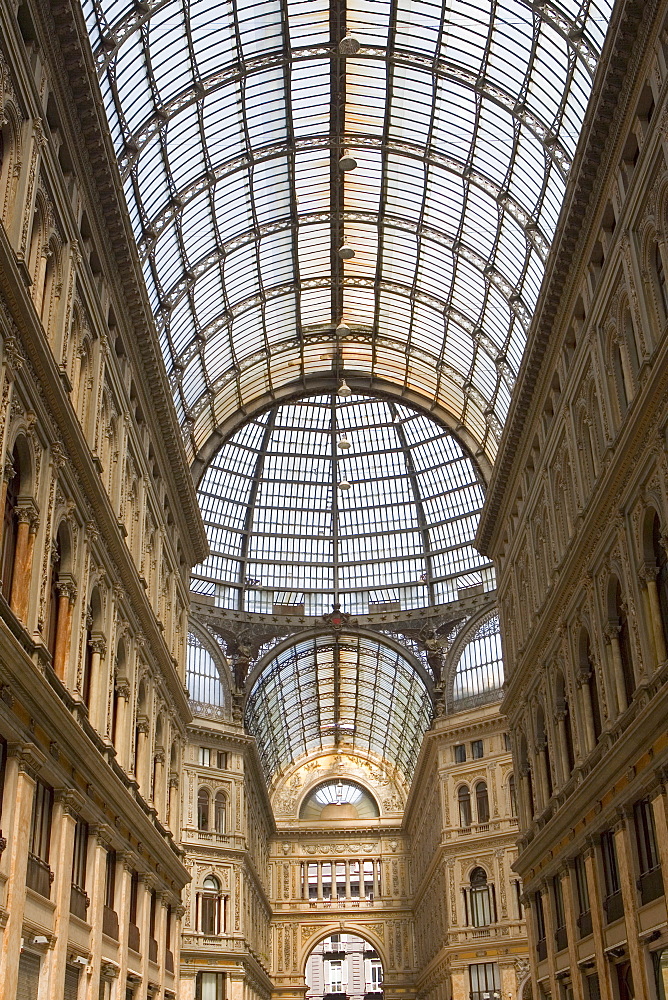 Interiors of a shopping mall, Galleria Umberto I, Naples, Naples Province, Campania, Italy