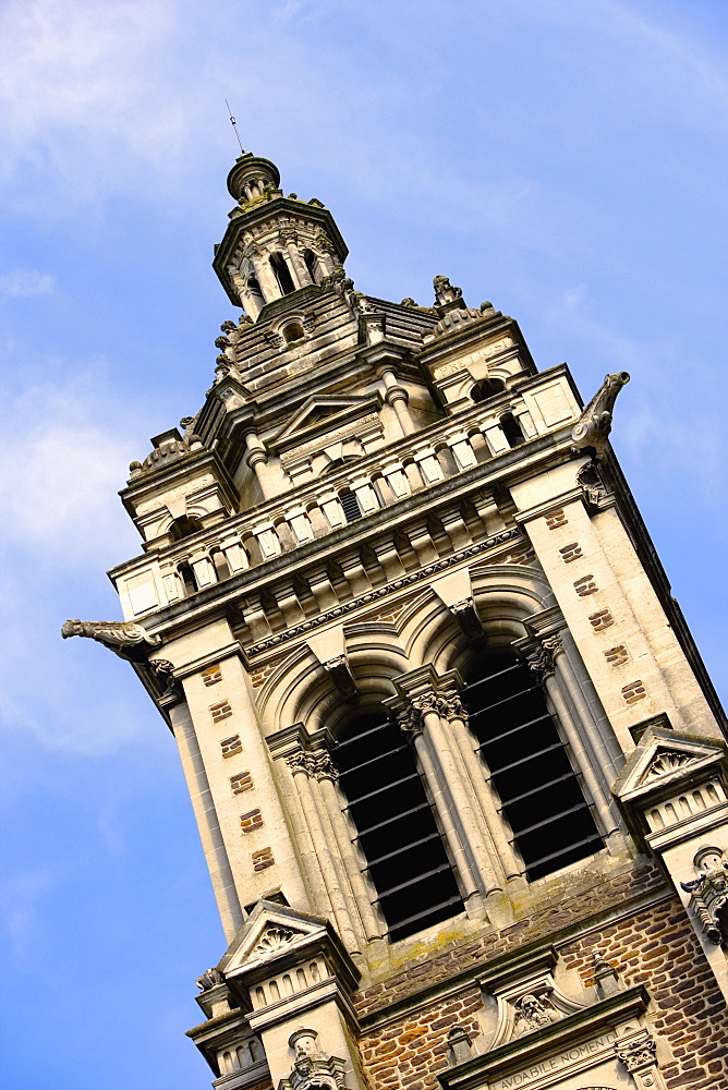 Low angle view of a cathedral, Le Mans Cathedral, Le Mans, France