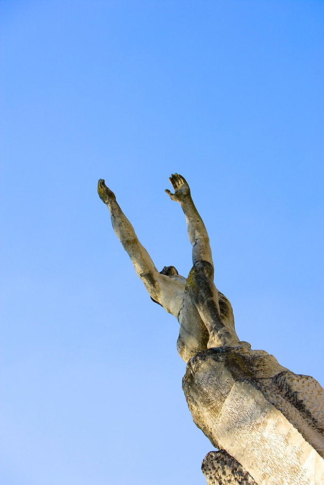 Low angle view of a statue, Le Mans, Sarthe, France