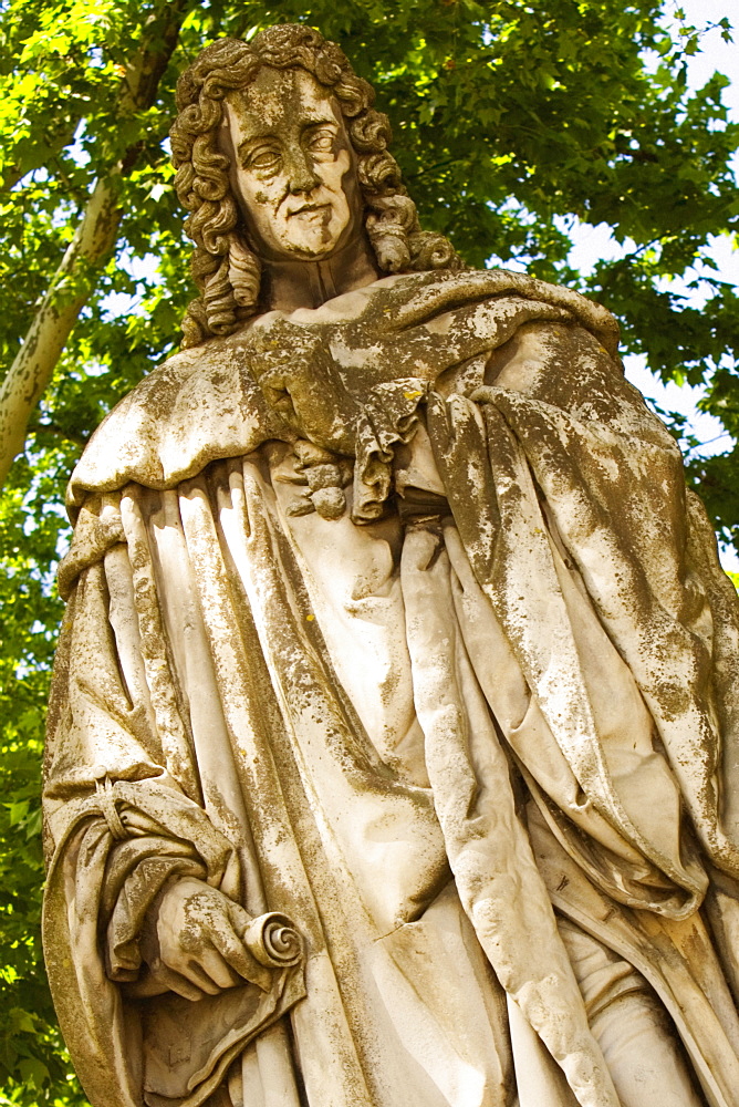 Low angle view of a statue, Montesquieu Statue, Place des Quinconces, Bordeaux, France