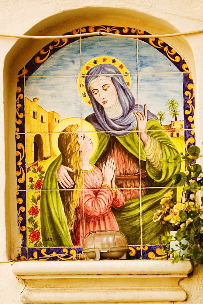 Close-up of a shrine, Sorrento, Sorrentine Peninsula, Naples Province, Campania, Italy