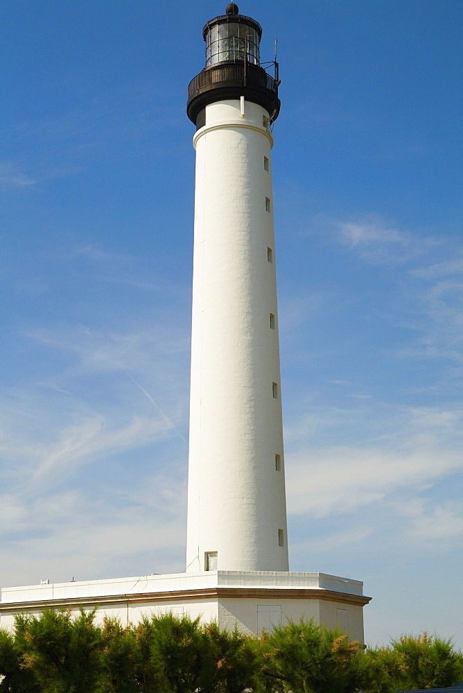 Low angle view of a lighthouse, Phare De Biarritz, Biarritz, Pays Basque, Aquitaine, France