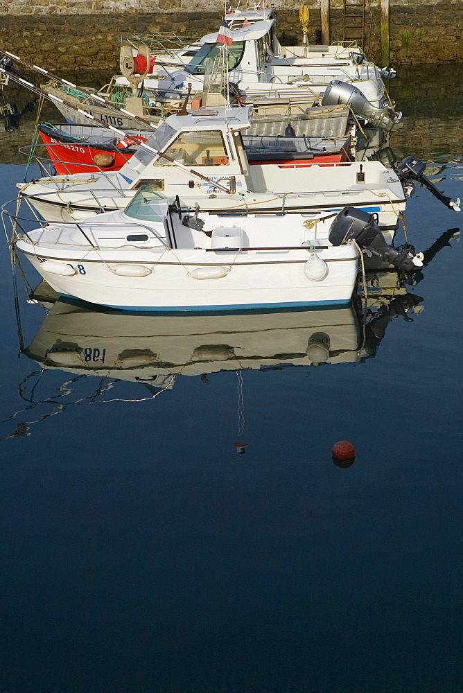 Boats docked at a port, Port Des Pecheurs, Biarritz, France