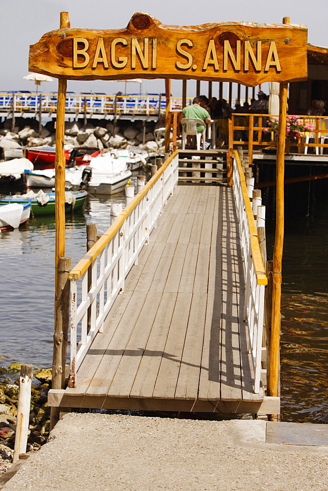 Entrance of a tourist resort, Marina Grande, Capri, Sorrento, Naples Province, Campania, Italy