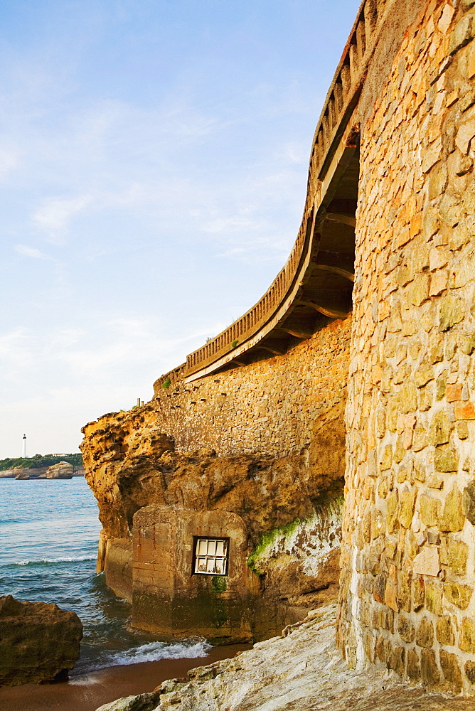 Building structure at the seaside, Biarritz, Basque Country, Pyrenees-Atlantiques, Aquitaine, France