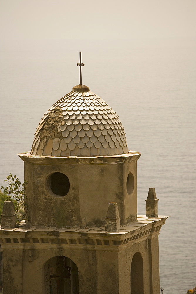 High section view of a church, Church of Santa Margherita d'Antiochia, Italian Riviera, Cinque Terre National Park, Vernazza, La Spezia, Liguria, Italy