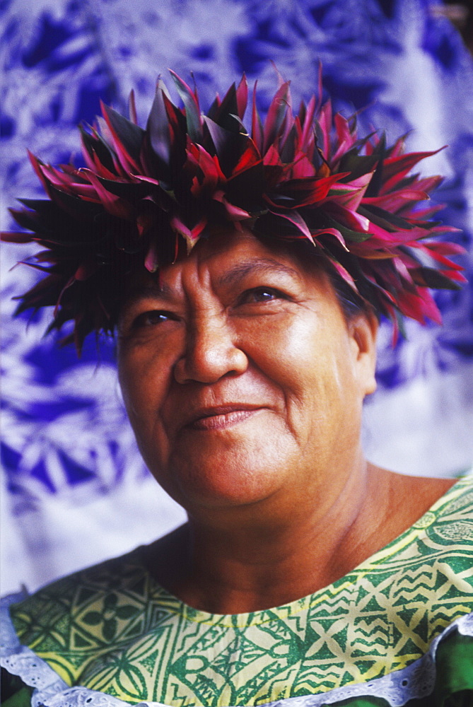 Close-up of a mature woman smiling, Hawaii, USA