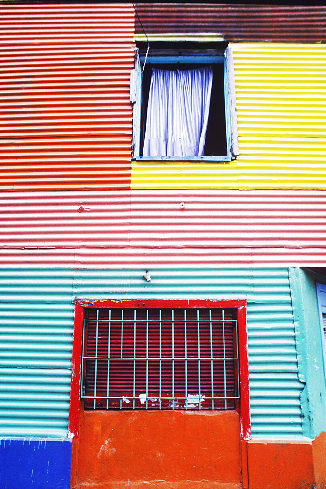 Close-up of two window of a house