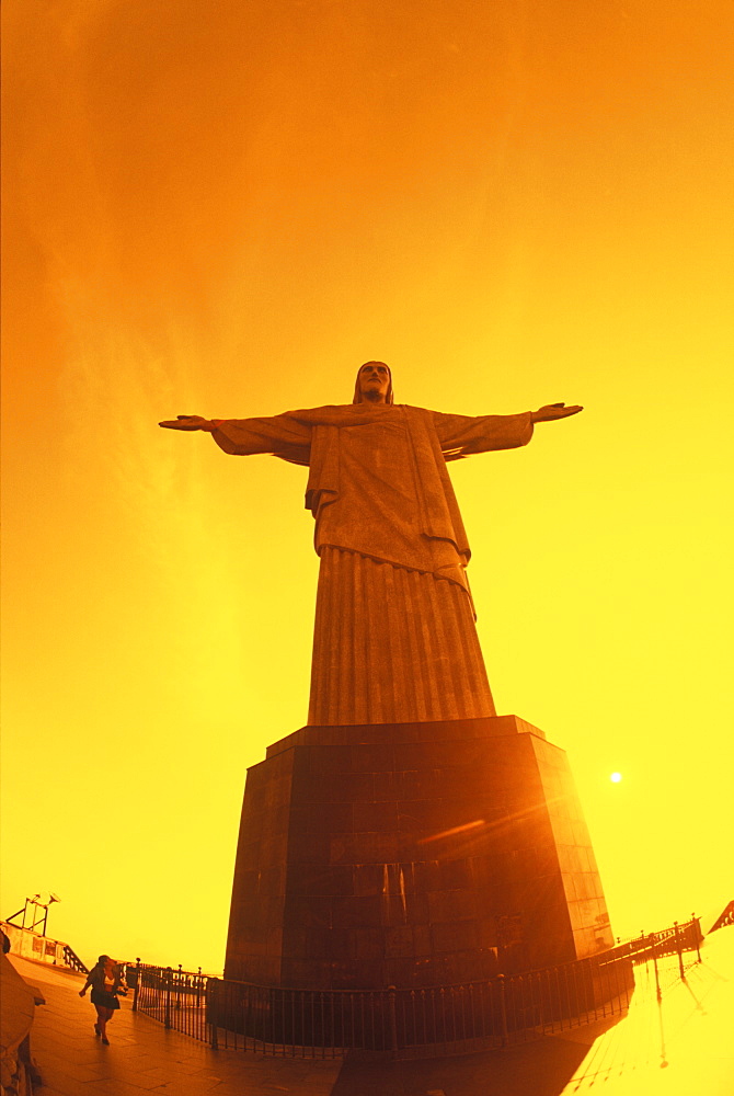 Low angle view of a statue, Christ the Redeemer Statue, Rio De Janeiro, Brazil