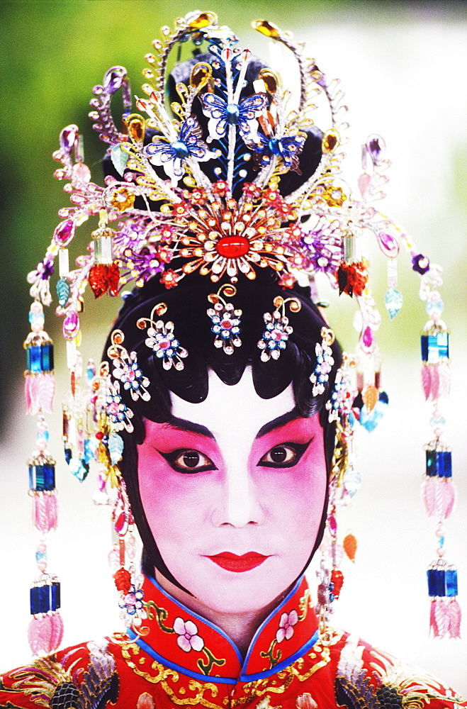 Portrait of a female Chinese opera performer, Singapore