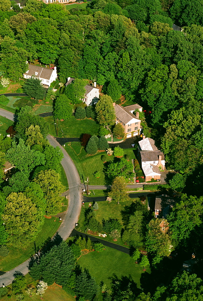 Aerial Views of Montgomery County housing develop., Maryland