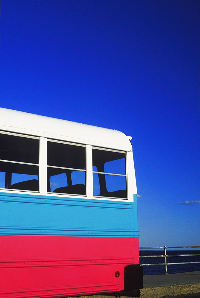 Close-up of a bus