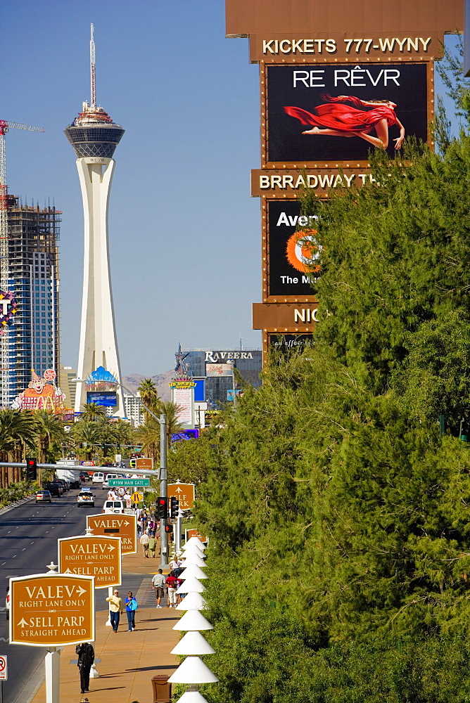 Low angle view of a tower, Stratosphere Hotel and Casino, Las Vegas, Nevada, USA