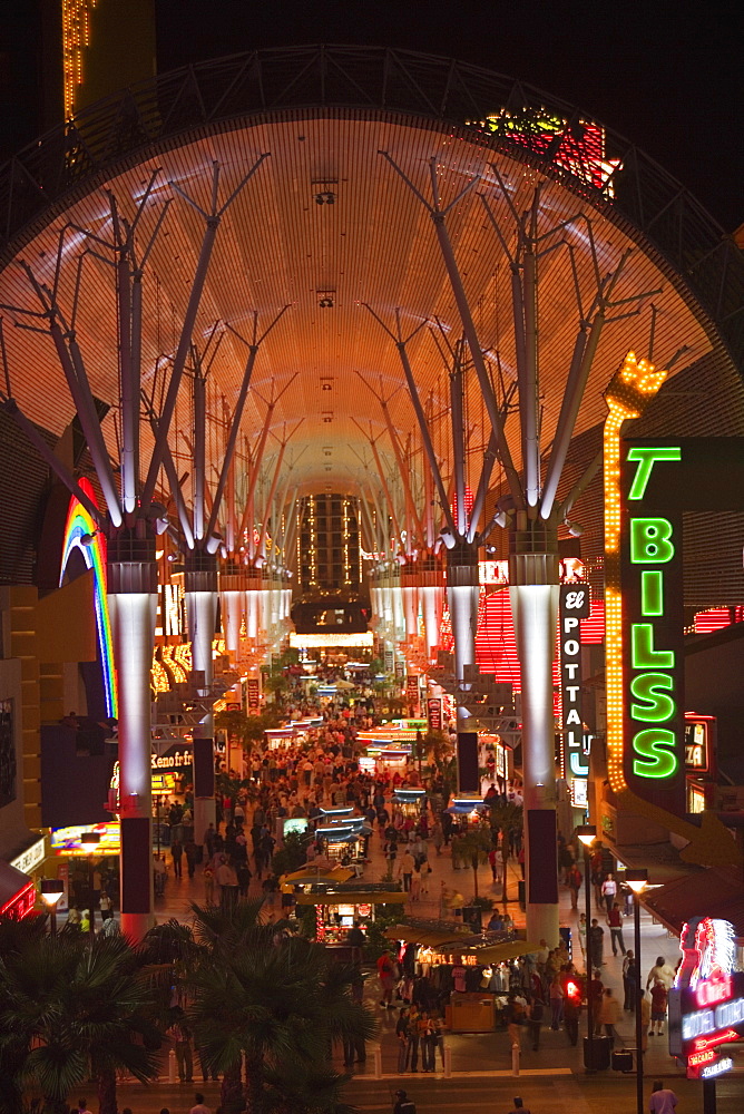 High angle view of people at a market, Las Vegas, Nevada, USA