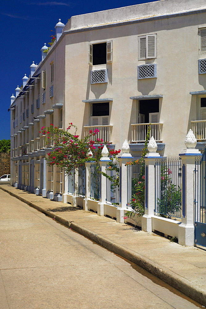 Building along an alley, Cartagena, Colombia