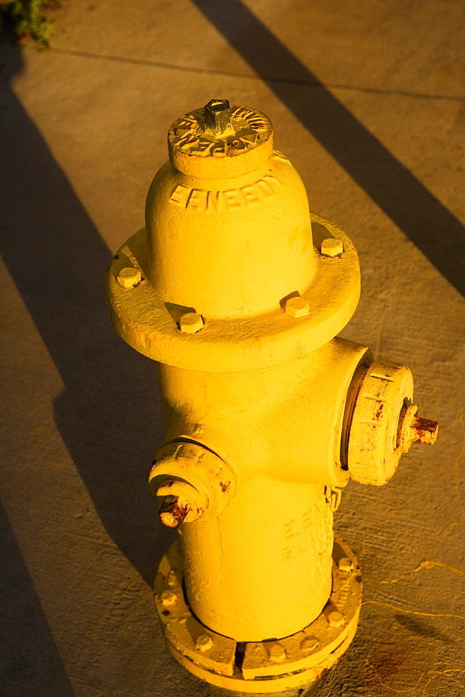 High angle view of a fire hydrant