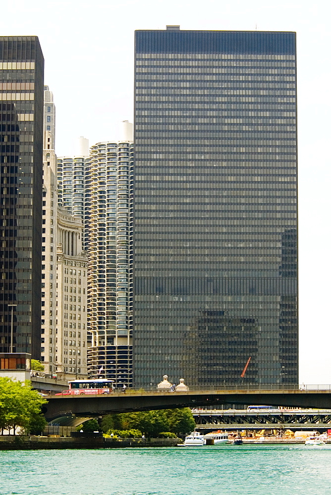 Buildings on the waterfront, Chicago, Illinois, USA