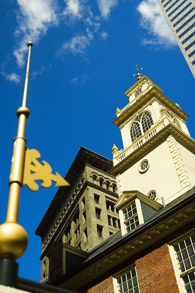 Low angle view of buildings, Boston, Massachusetts, USA