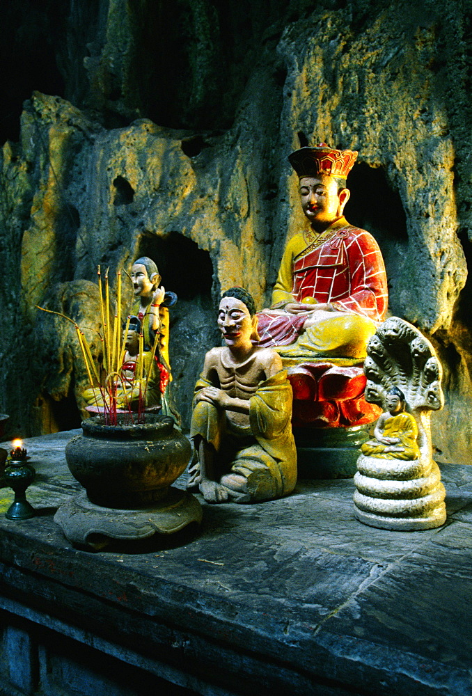 Altar at the Cave temple, Marble Mountain, Danag, Vietnam