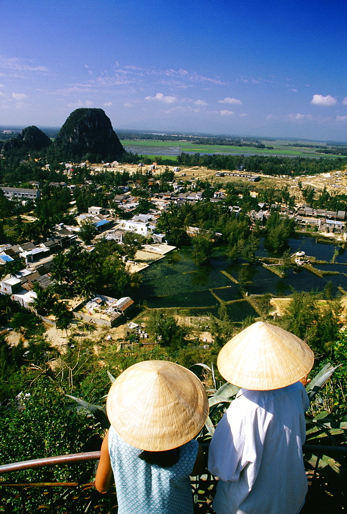 View of Danang, Vietnam and the Marble Mountains