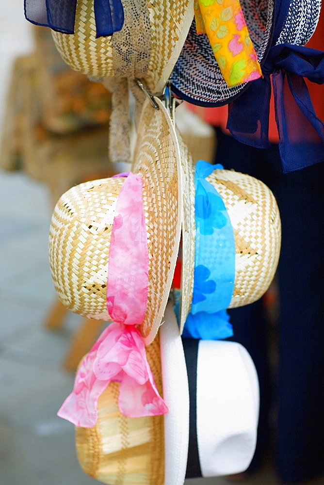 Close-up of hats, Venice, Veneto, Italy