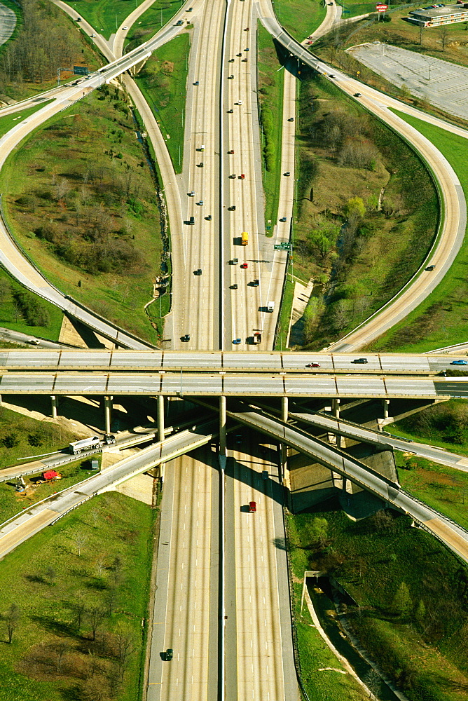 Aerial of expressway ramps , Baltimore BeltwayT2