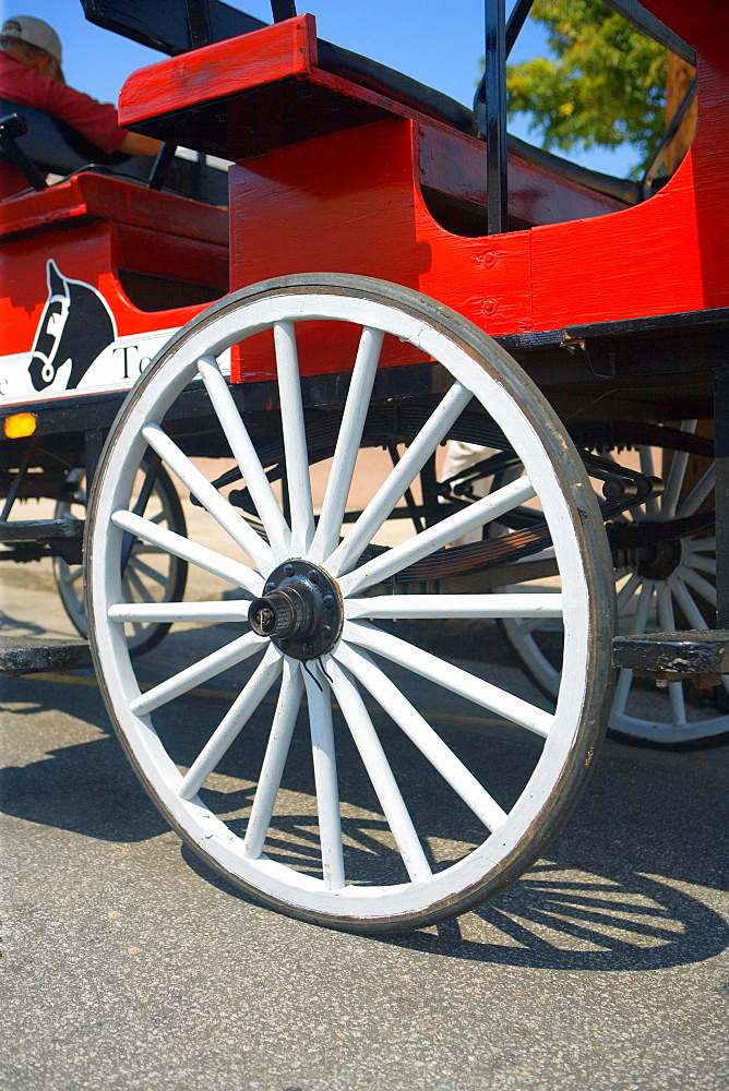 Close-up of a horse cart