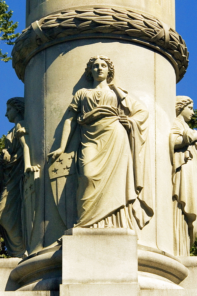 Low angle view of a statue, Civil War Statue, Boston, Massachusetts, USA