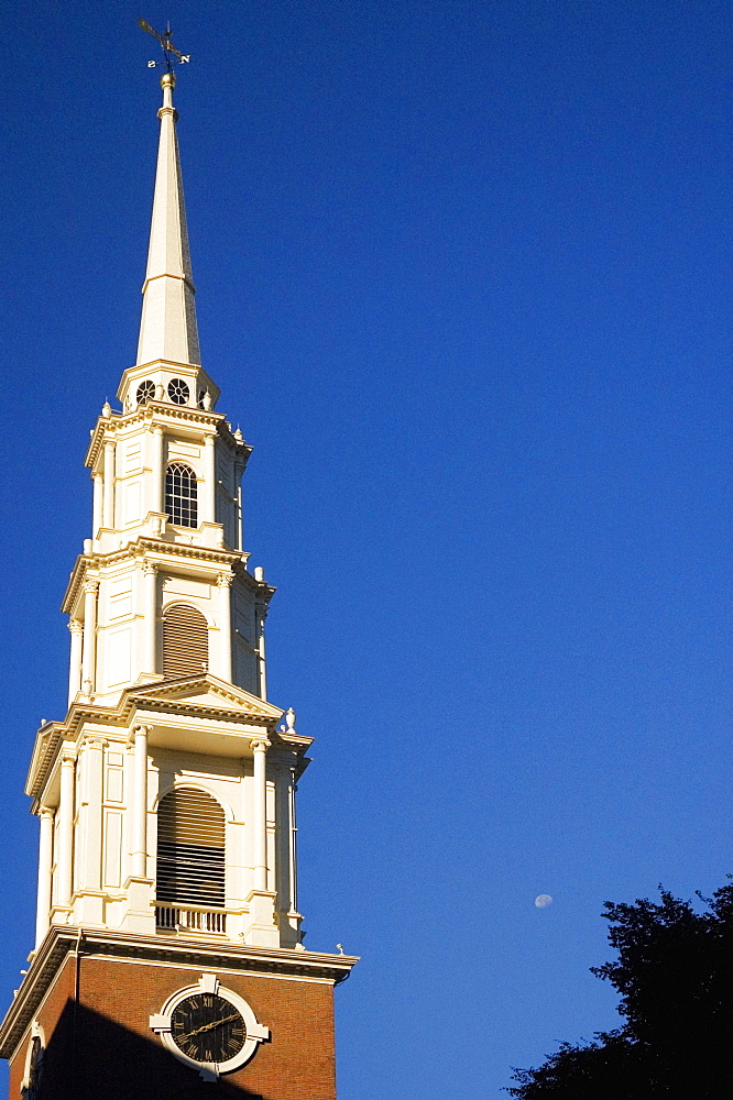 High section view of a church tower, Park Street Church, Boston, Massachusetts, USA