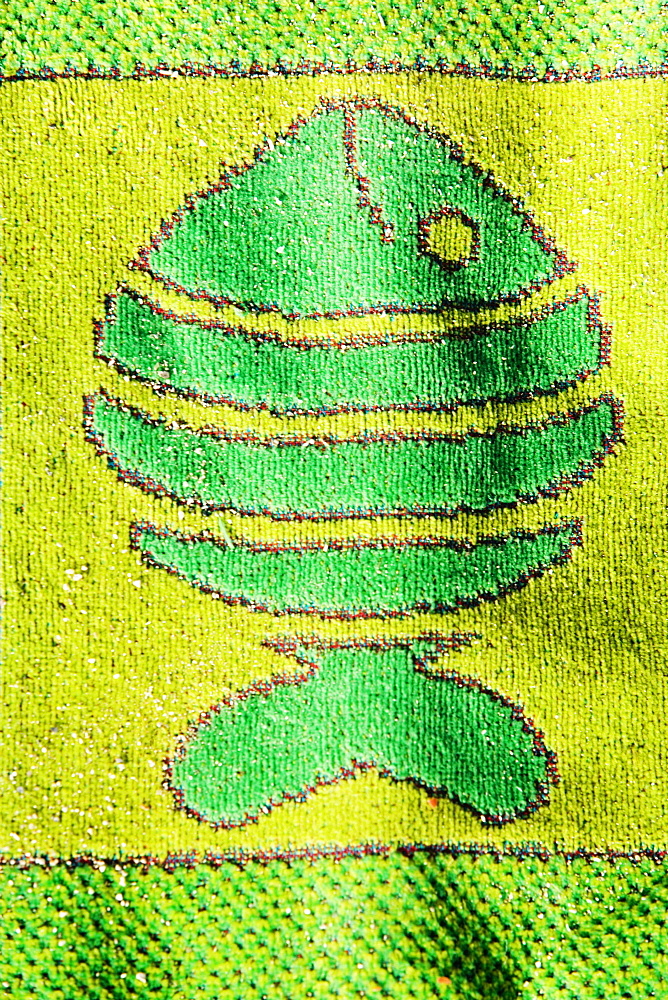 Close-up of a pattern on a towel