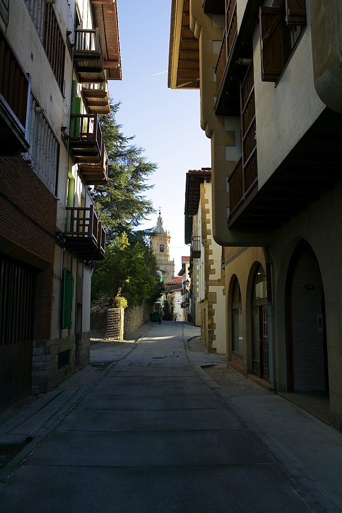 High angle view of an empty alleyway, Spain