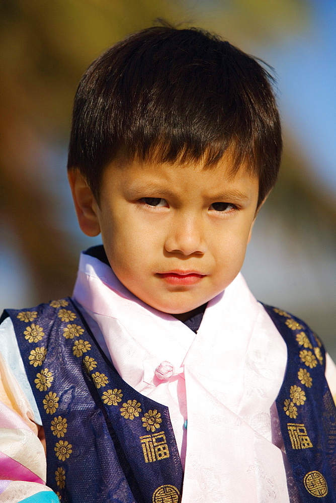 Portrait of a boy thinking