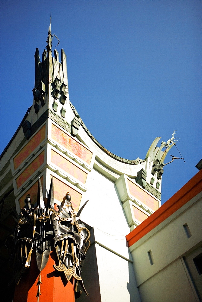 Low angle view of the facade of a theater, Mann's Chinese Theater, Los Angeles, California, USA