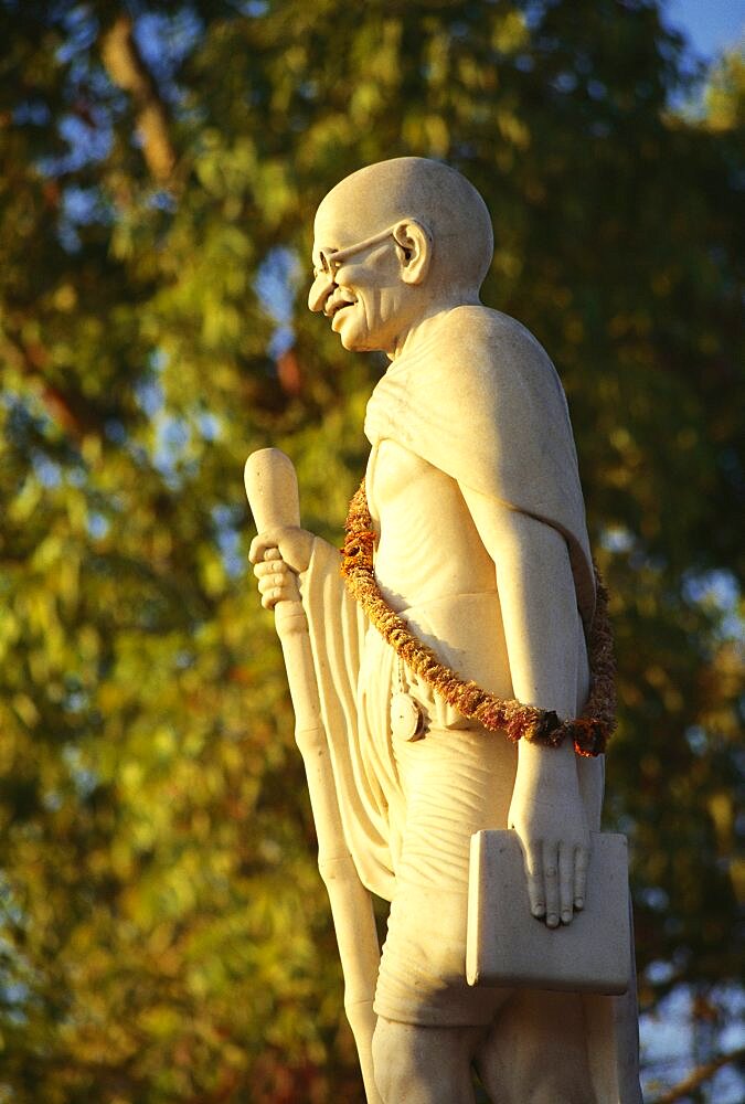 Close-up of a statue of Mahatma Gandhi, Jaipur, Rajasthan, India