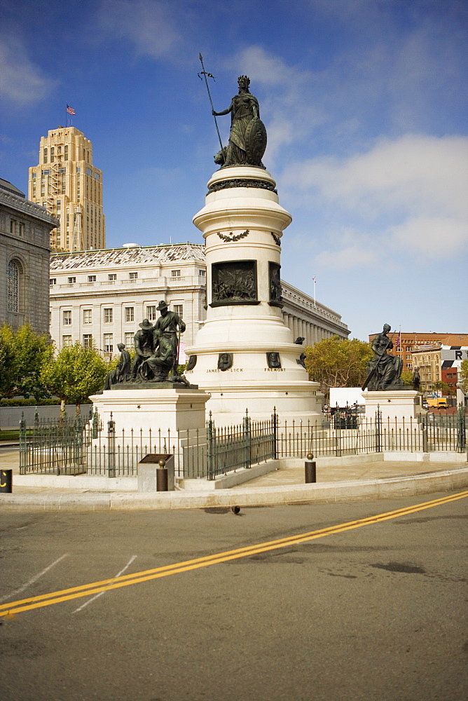 Low angle view of statue, San Francisco, California, USA