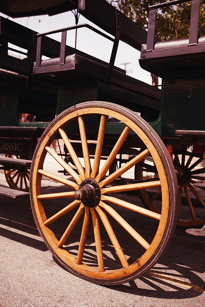 Close-up of a horse cart