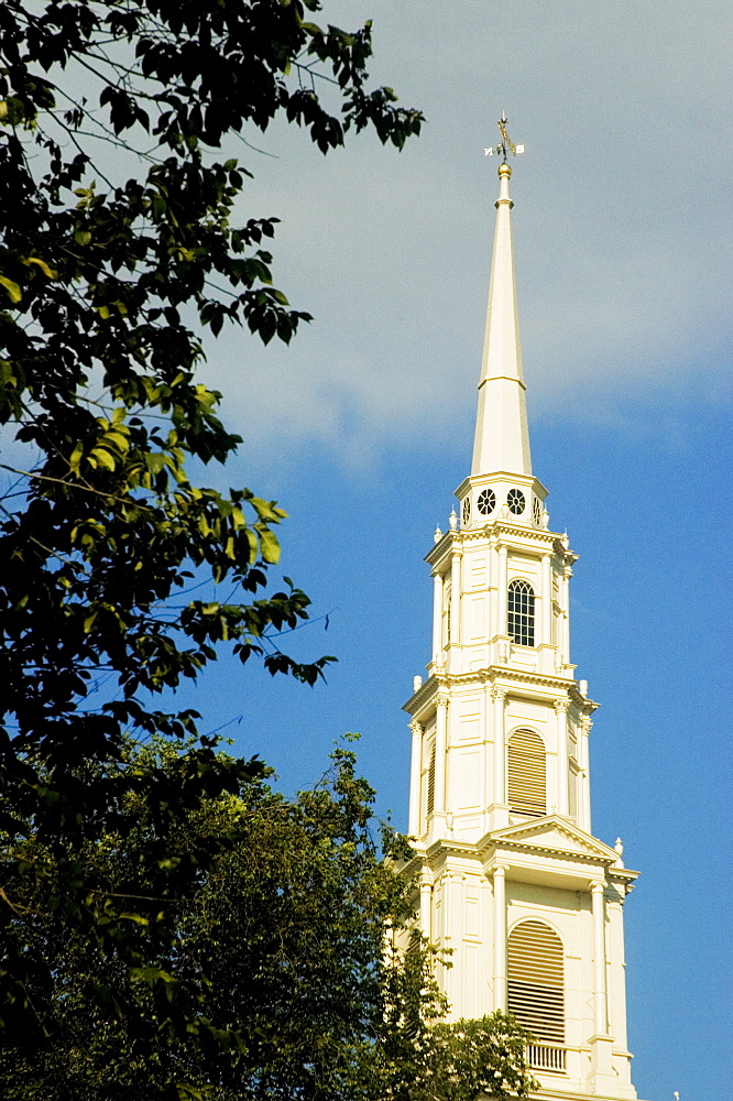 Low angle view of a church spire, Old North Church, Boston, Massachusetts, USA