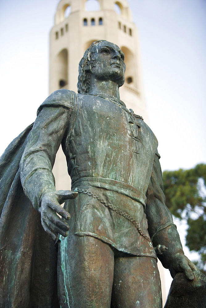 Low angle view of a statue, San Francisco, California, USA