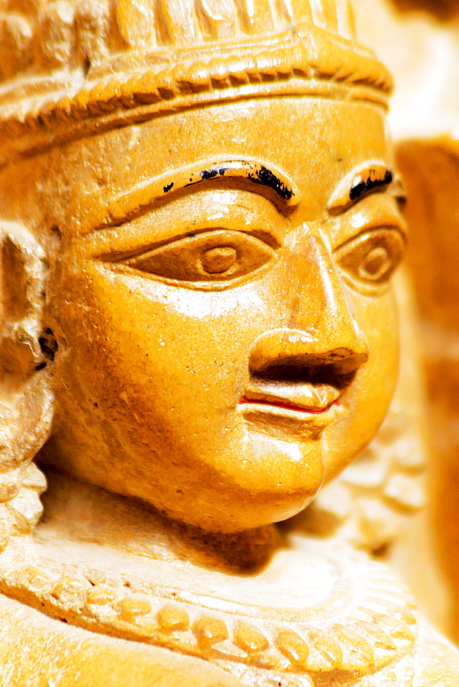 Close-up of a statue in a temple, Jaisalmer, Rajasthan, India